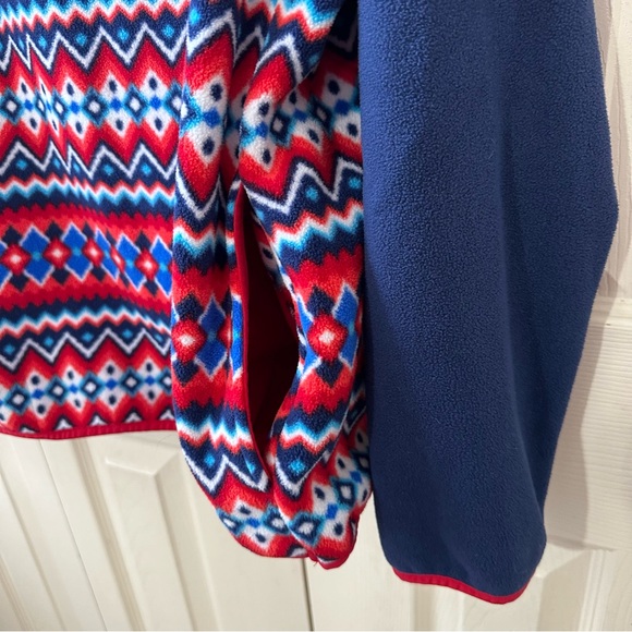 Lands End Women’s Size Large Heritage Quarter Snap Fleece Pullover Sweater Top - Picture 8 of 12